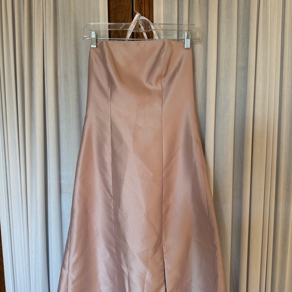 Alfred Sung Cameo Blush Strapless A-Line Gown - Picture 3 of 14